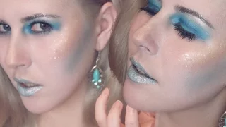 Простой МАКИЯЖ на Хэллоуин Снежная Королева||Halloween Makeup The Snow Queen||Sweetysweet Mari