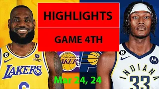 Los Angeles Lakers Vs Indiana Pacers 4TH Qtr Mar 24,2024| NBA Season