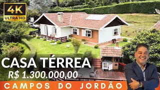 🍁 CASA TÉRREA COM TERRENO ACOLHEDOR EM CAMPOS DO JORDÃO -  VILA INGLESA - R$ 1.300.000,00