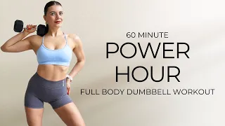 1 HOUR ALL STANDING DUMBBELL WORKOUT TO LOSE FAT & GAIN LEAN MUSCLE MASS AT HOME- No Repeats