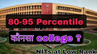 Minimum Percentile for NIT | Low percentile JEE mains 2022 College | 85-95 percentile in JEE Mains