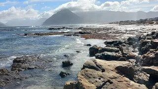 Long Beach Kommetjie on a windy Autumn March day in Cape Town