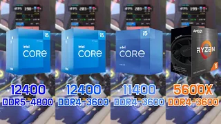 INTEL i5-12400 vs i5-11400 vs RYZEN 5 5600X with RTX 3060 (7 Games / FHD / 1080p)