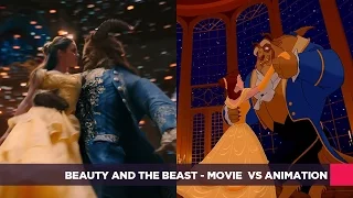 BEAUTY AND THE BEAST: 2017 Movie VS 1991 Animation -  Side-by-Side Comparison