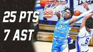 Caleb Love With A Career Night In UNC vs Duke Rivalry Game | Full Highlights 2.6.21 | 25 Pts & 7 Ast