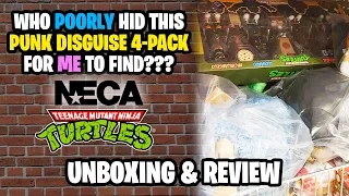 NECA TMNT Punk Disguise Turtles 4 Pack Unboxing & Review - Target Haulathon