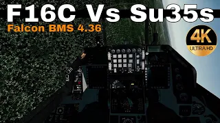 F16C Vs Su35S Furball Over Korea - Falcon BMS 4.36 - 4K UHD Dogfight