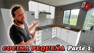 🧑🏽‍🍳Cómo hacer una COCINA integral pequeña PASO a PASO || Parte 1