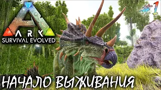 ПРИРУЧЕНИЕ ТРИЦЕРАТОПСА И ПЕРВЫЙ ДОМ | ARK SURVIVAL EVOLVED ► Прохождение 1 Серия