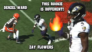 Zay Flowers Vs Denzel Ward 🔥 HE’S DIFFERENT! 👀 (WR Vs CB) Ravens Vs Browns 2023 highlights