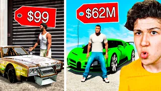 COCHE más CARO vs COCHE más BARATO de GTA 5! (Mods)