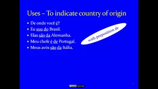 Jump Start Brazilian Portuguese – Lesson 15 – Forms and Uses of the Verb Ser