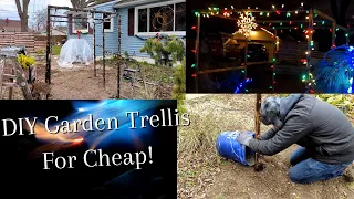 DIY Cheap Garden Trellis + Dual Purpose Season Extender