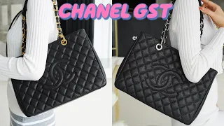Chanel new GST ,golden＆silver,grained leather.