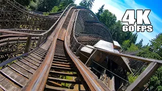 Timberhawk Wooden Roller Coaster! Multi-Angle 4K Onride POV Wild Waves Amusement Park Seattle