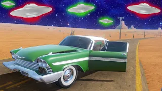 RED UFO Invasion Destroys My Car in The Long Drive?!