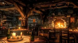 Relaxed Fantasy Tavern | Medieval Fireside Music & Ambience | Cozy Medieval