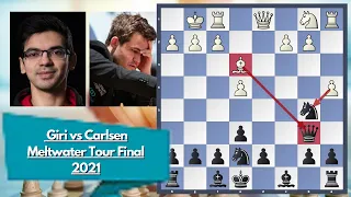 Insane Queen Sacrifice || Carlsen vs Giri || Meltwater Tour Final 2021