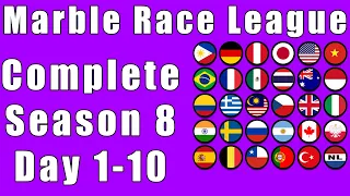 Marble Race League 2020 Season 8 Complete Race Day 1-10 in Algodoo / Marble Race King