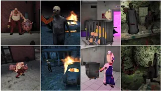 Normal vs 3rd Person View Game Overs | Ice Scream 6 vs Granny 2 vs Mr Meat 2 vs Granny 3