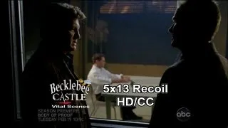 Castle 5x13  "Recoil"  Bracken & Castle Stare Down At Each Other (HD/CC/L↔L)