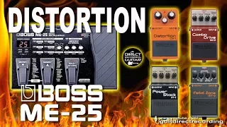 BOSS ME 25 DISTORTION DS-1, BC-2, ST-2 and MT-2 Pedals