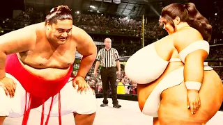 WWE 2K24 NEW GAMEPLAY - WWE Yokozuna VS Sumo Girl