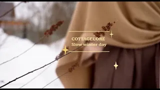 Calm winter walk at the end of February | Cozy and cottagecore aestetic with music and ambience