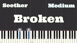 Seether - Broken Piano Tutorial | Medium