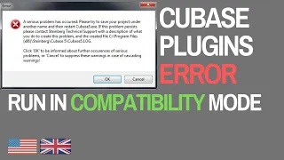 Cubase Plugins Error FIXED!!! - A serious problem has occured: