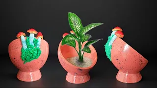 Tree planter making | Cement flower vase - make it himself