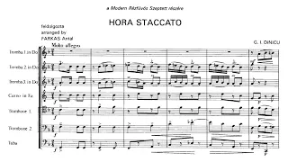 Dinicu - Farkas - Hora Staccato (for brass septet) (score video)