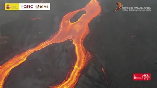 15/10/21 Recorrido ascendente desde el frente de colada hasta el origen. Erupción La Palma IGME-CSIC