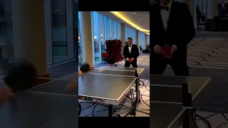 Just Roger Federer casually playing table tennis in a suit  #shorts #tennis #federer