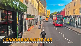 West to Southeast London BUS RIDE from Kensington to Peckham - London Bus Route 345 🚌