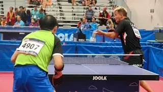 2018 World Veteran Championships Table Tennis - Singles Semis & Finals - Table 7