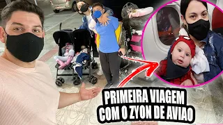 VIAJANDO COM BEBÊ DE AVIÃO COM CONEXÃO + 2 CRIANÇAS * loucura | Kathy Castricini