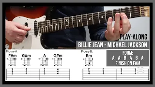 Billie Jean (TAB) - Barré Chord Guitar Riffs - Michael Jackson