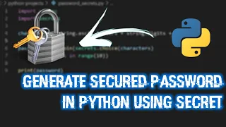 Secured password generator python project using secret module | unhackable #shorts #python