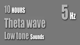 Theta waves sounds 5Hz Low tone | White noise | Deep sleep | Black Screen | Dark Screen