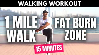 Fat Burn Zone Walk at Home | Cardio Low Impact 15 Minutes