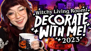 HALLOWEEN DECORATE WITH ME: Vintage, Witchy, & Dark Academia Living Room || Halloween 2023