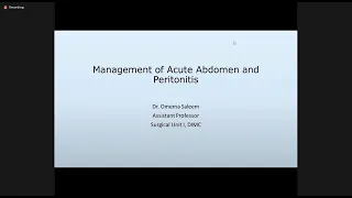Acute Abdomen & Peritonitis | Surgery
