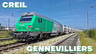 Cabride sur la transversale de Creil à Pontoise et livraison de ciment au port de Gennevilliers