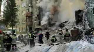 Взрыв газа в одном из домов в Новосибирске привёл к обрушению двух подъездов