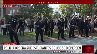 En vivo: LAPD arresta a estudiantes que se niegan a evacuar USC durante protesta pro Palestina