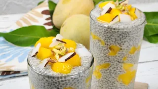 Coconut mango chia pudding