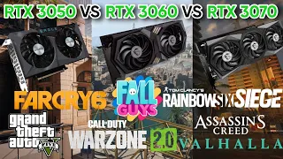 RTX 3050 VS RTX 3060 VS RTX 3070 Test in 6 Games - Performance Comparison