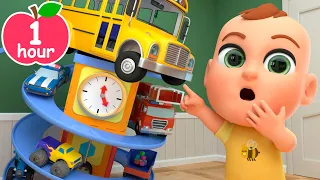 Hickory Dickory Dock Vehicles Song | Newborn Baby Songs & Nursery Rhymes