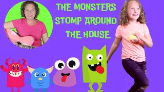 The Monsters Stomp Around The House | Preschool Movement Song | Kids Halloween Song